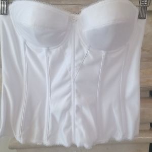White corsette can be used under wedding gown